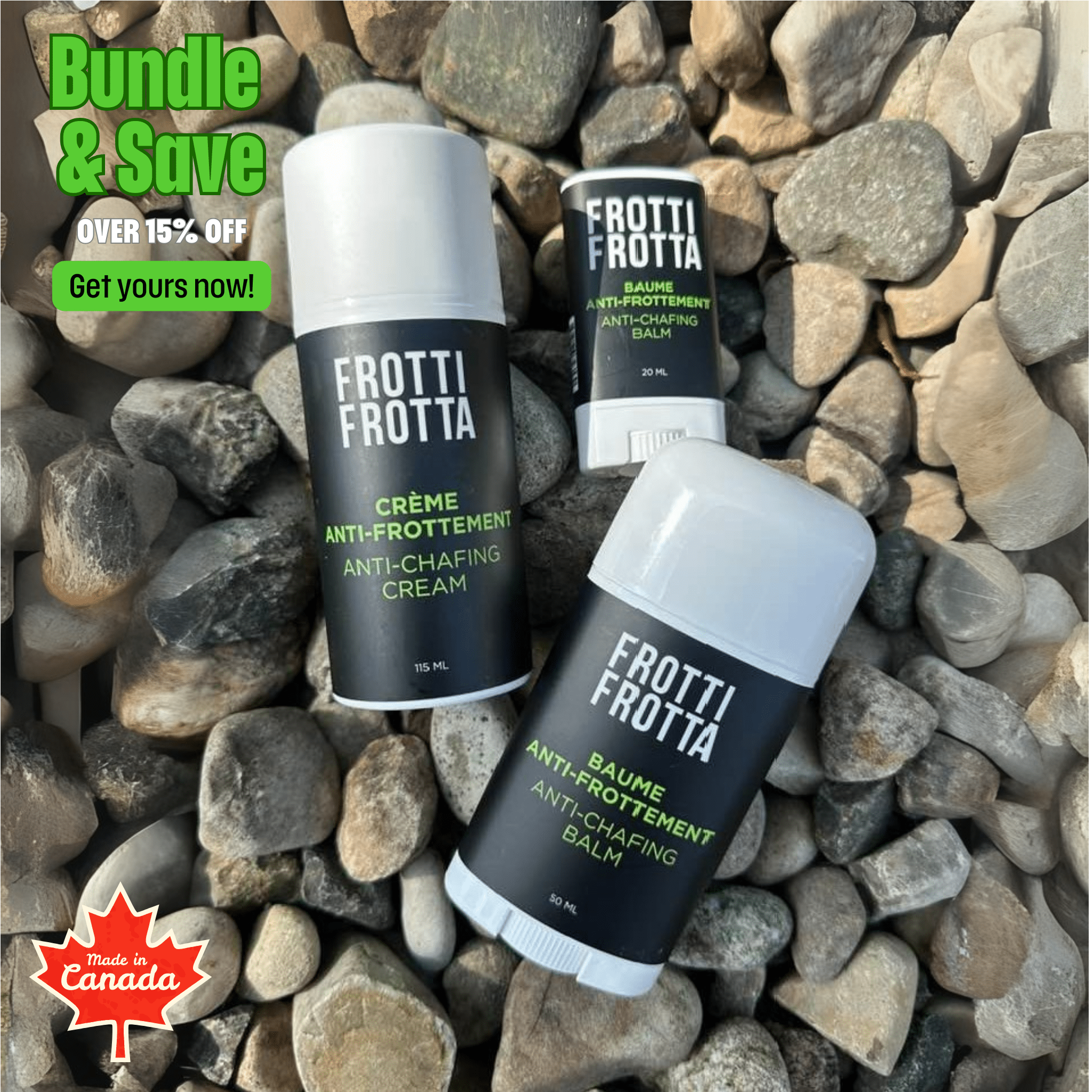 ✦ FrottiFrotta Anti - Chafing Bundle – Cream (115ml) + Balm Stick (20ml or 50ml) - Element Tri & Bicycle Works