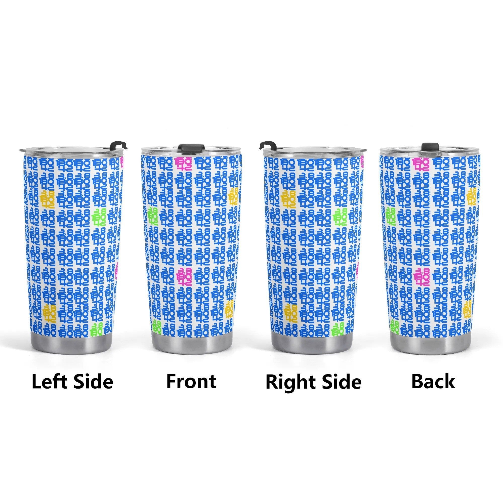 Go Long Iron Plaid Print - Stainless Steel 20oz Car Tumbler - Element Tri & Bicycle Works