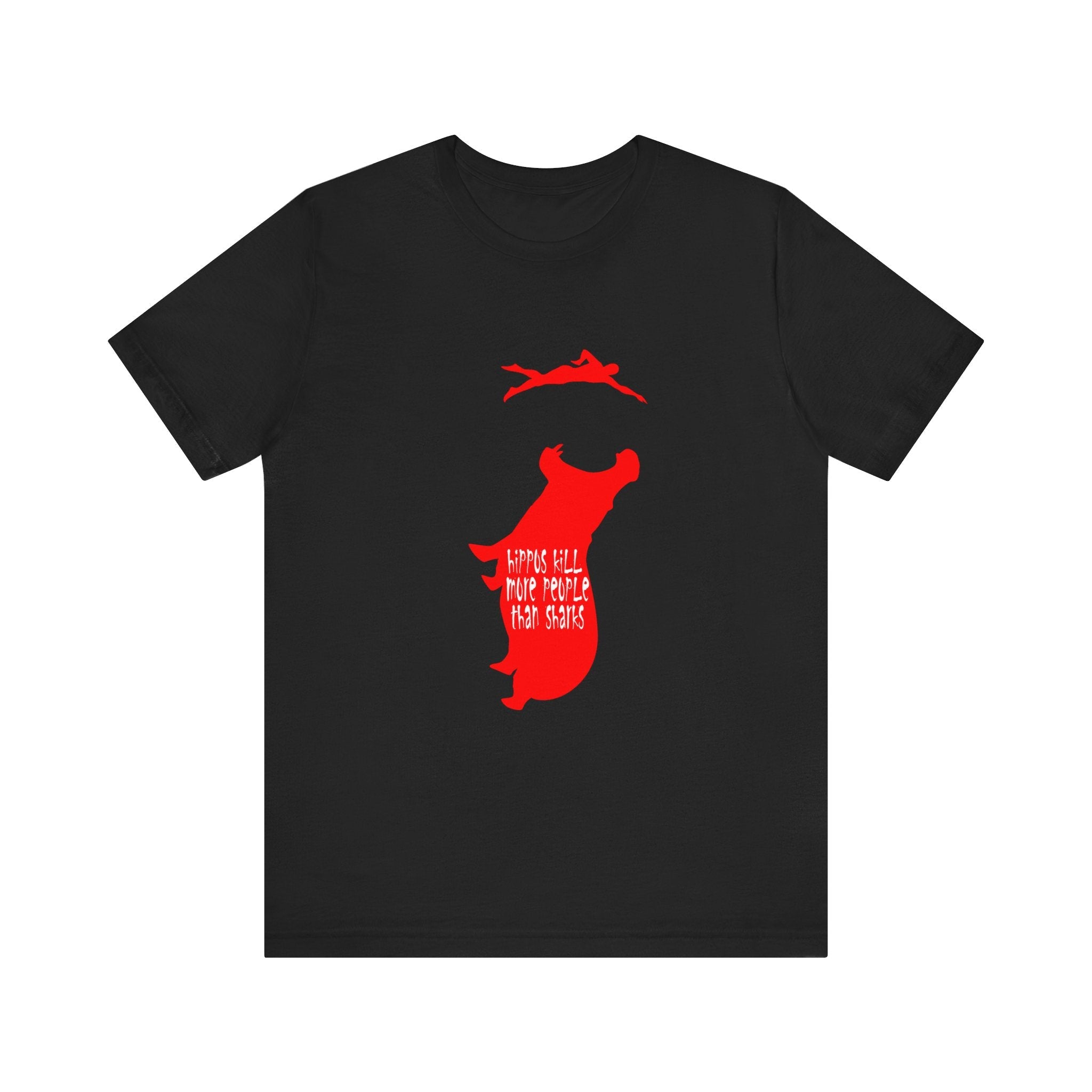 Hippos Kill More Than Sharks - Open Water Swim Unisex Jersey Short Sleeve Tee - Element Tri & Bicycle Works