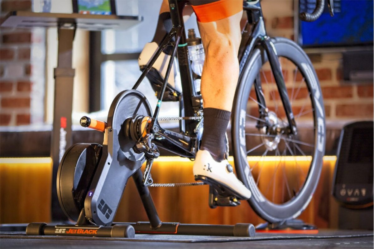 Jet black cycling trainer sale