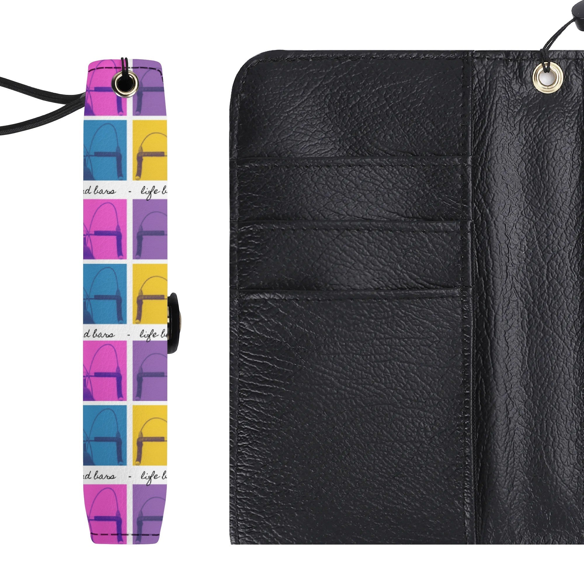 Life Behind Bars – PU Leather Flip Phone Wallet Case (Black Interior) - Element Tri & Bicycle Works