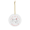 Merry Xmas Bilingual Christmas Ornament for Cyclist or Triathlete 'What Fun It Is To Ride' Merry Christmas in Three Languages - Element Tri & Bicycle Works