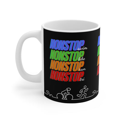 Non-Stop Triathlon Mug Gift For Triathlete Swim Bike Run Gift - Element Tri & Bicycle Works