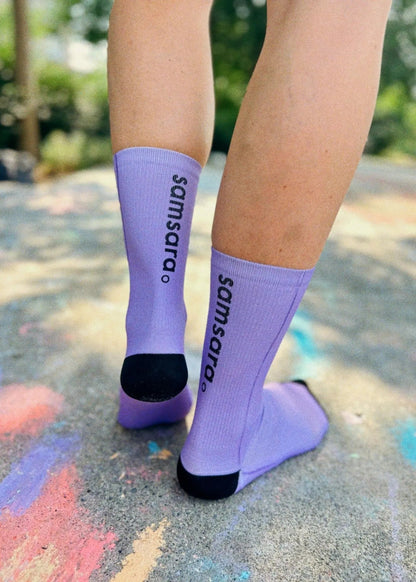 Performance Cycling Crew Socks - Lavendar - Element Tri & Bicycle Works