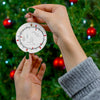 Personalized Christmas Ornament Line Art with Running Man, with Lights - Element Tri & Bicycle Works