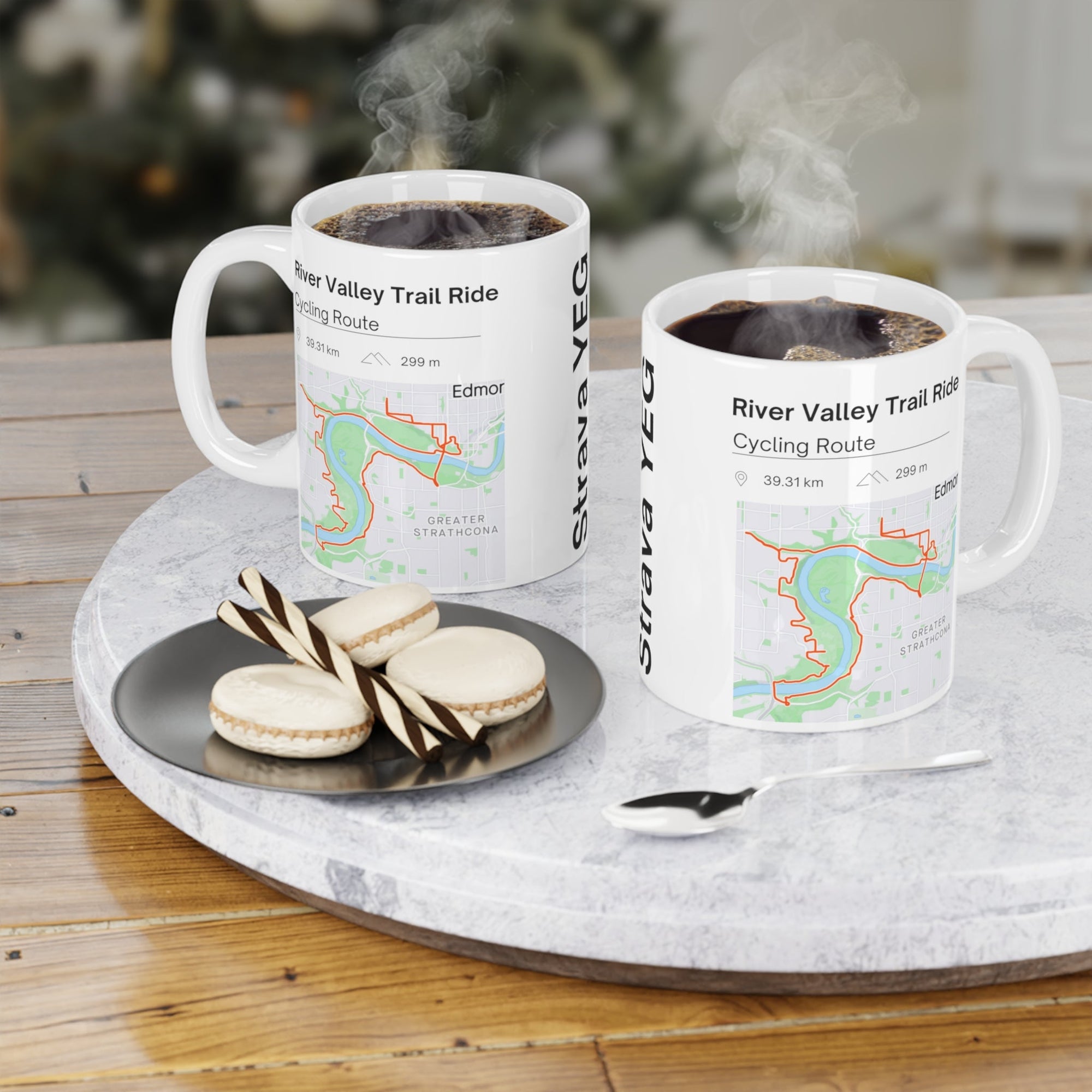 Personalized Cycling Mug - Inspiration, Christmas Gift, Birthday Gift, Celebration - Your Route, Your Mug - Element Tri & Bicycle Works