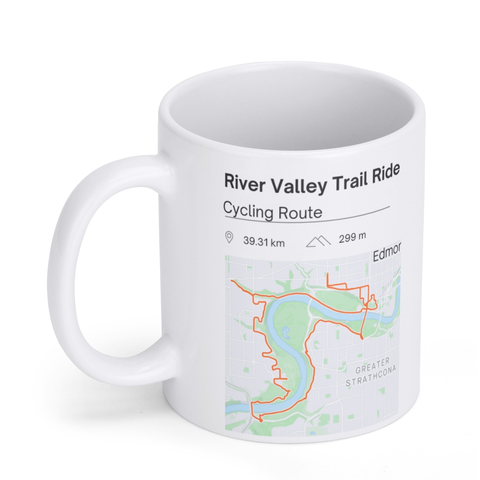 Personalized Gift: Mug for Triathlete or Cyclist With Your Own Strava Route - Element Tri & Bicycle Works