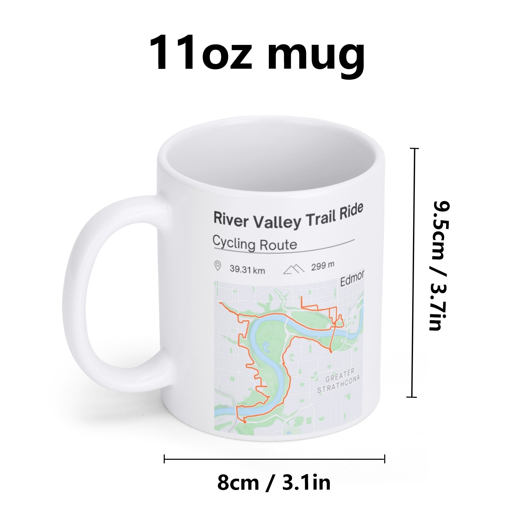Personalized Gift: Mug for Triathlete or Cyclist With Your Own Strava Route - Element Tri & Bicycle Works