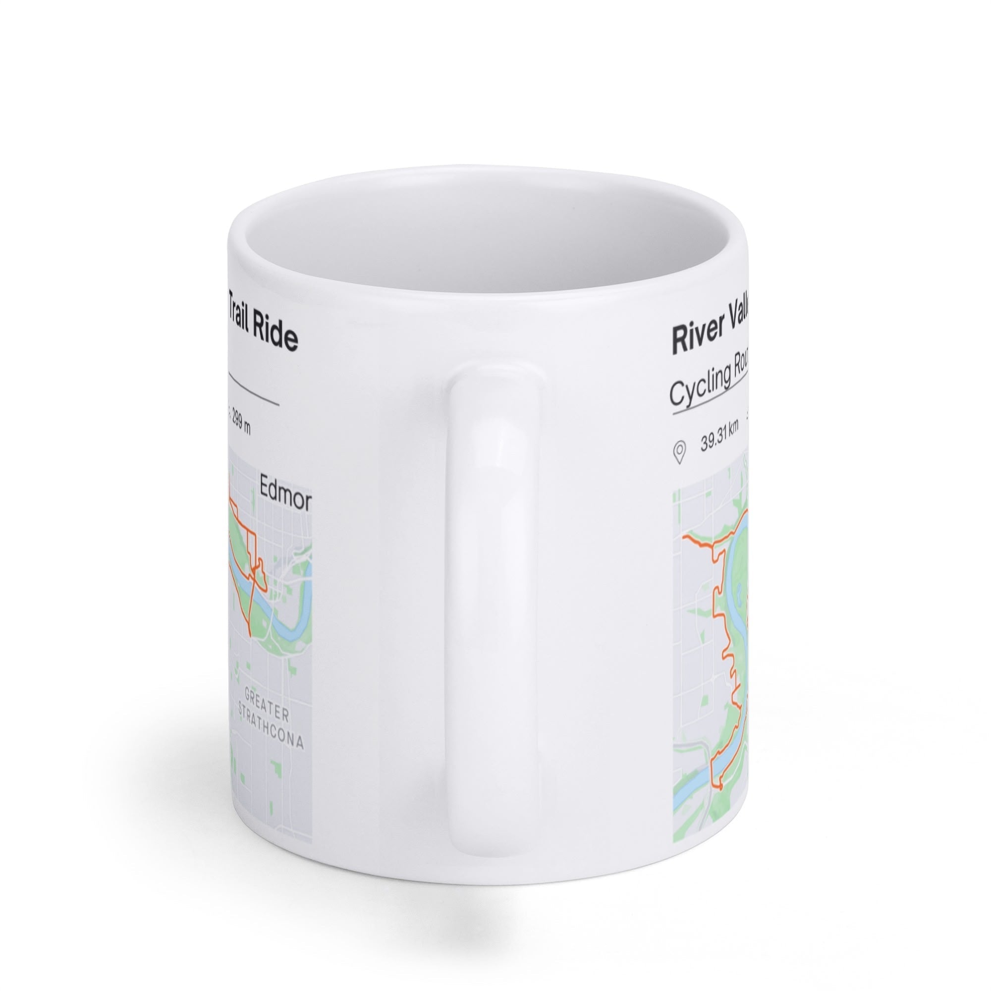 Personalized Gift: Mug for Triathlete or Cyclist With Your Own Strava Route - Element Tri & Bicycle Works