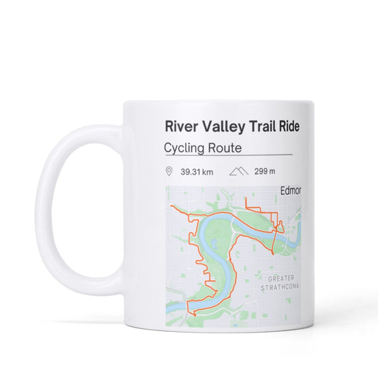 Personalized Gift: Mug for Triathlete or Cyclist With Your Own Strava Route - Element Tri & Bicycle Works