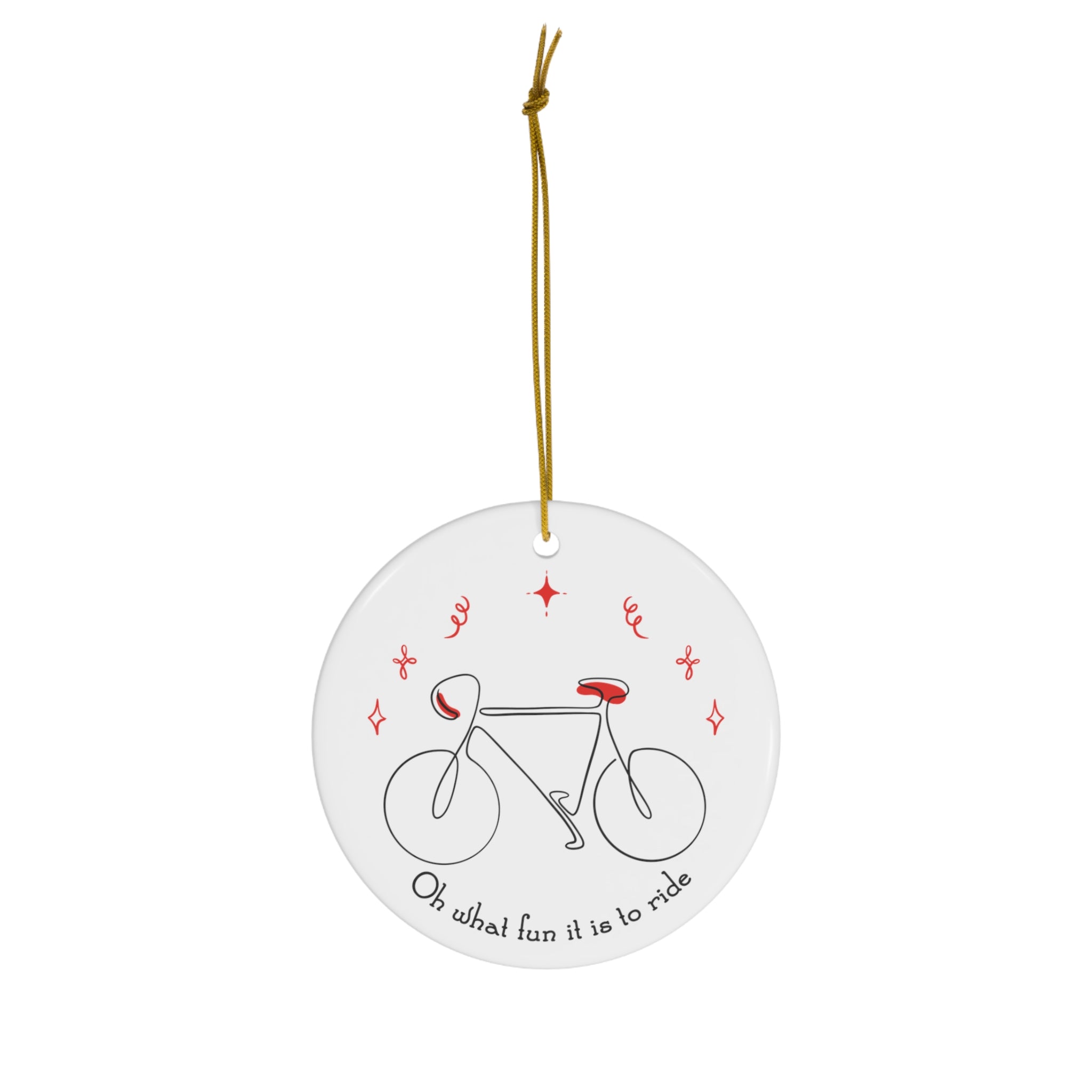 Personalized Ornament for Triathlete or Cyclist What Fun It Is To Ride V2 - Element Tri & Bicycle Works