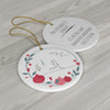 Personalized Running Woman Christmas Ornament Line Art Runner with Garland - Element Tri & Bicycle Works
