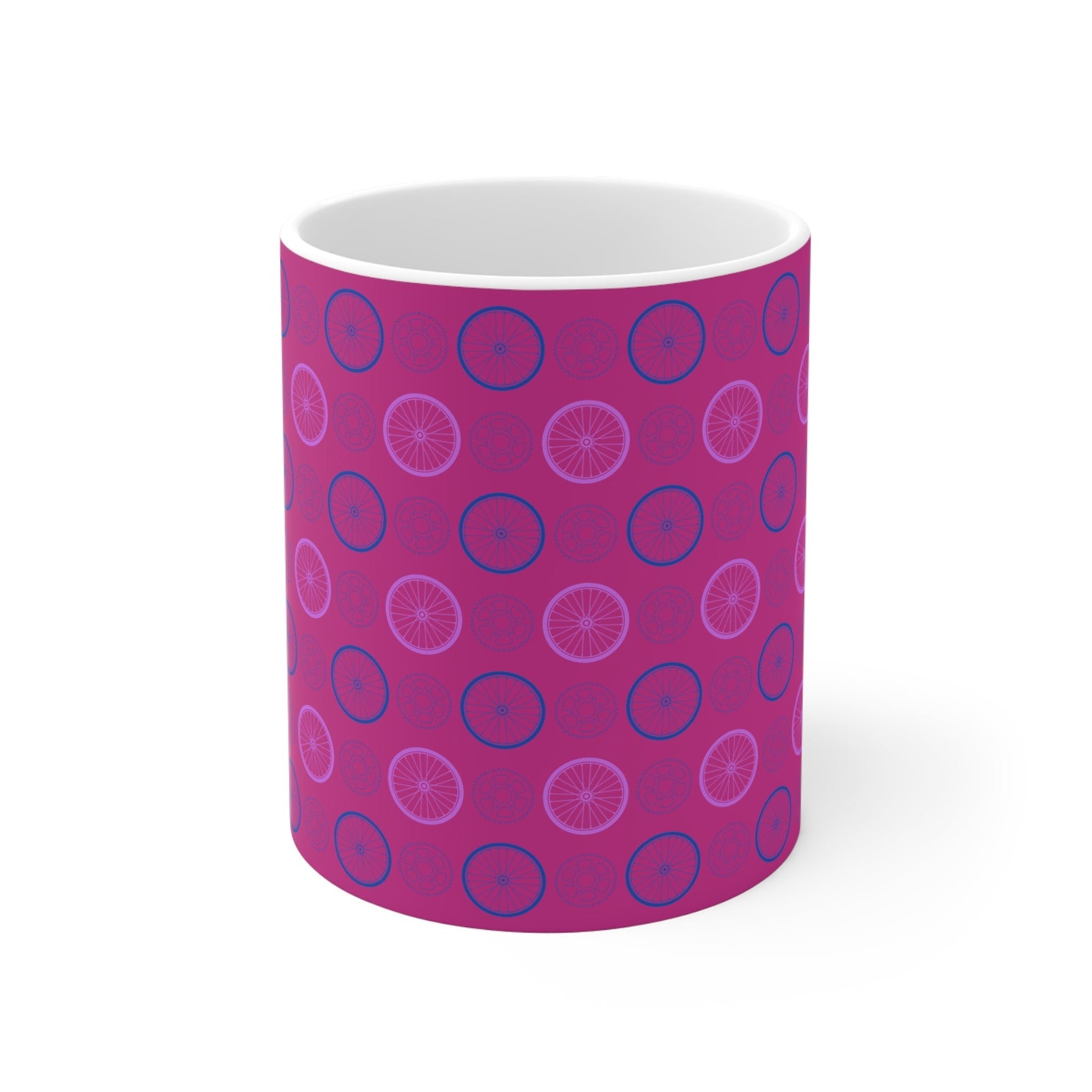 Spinning Wheels Pink Mug Gift for Cyclist Christmas Gift Pink Mug for Cyclist Gift - Element Tri & Bicycle Works