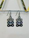 Stacked Tri-Colour Chain Link Earring - Element Tri & Bicycle Works