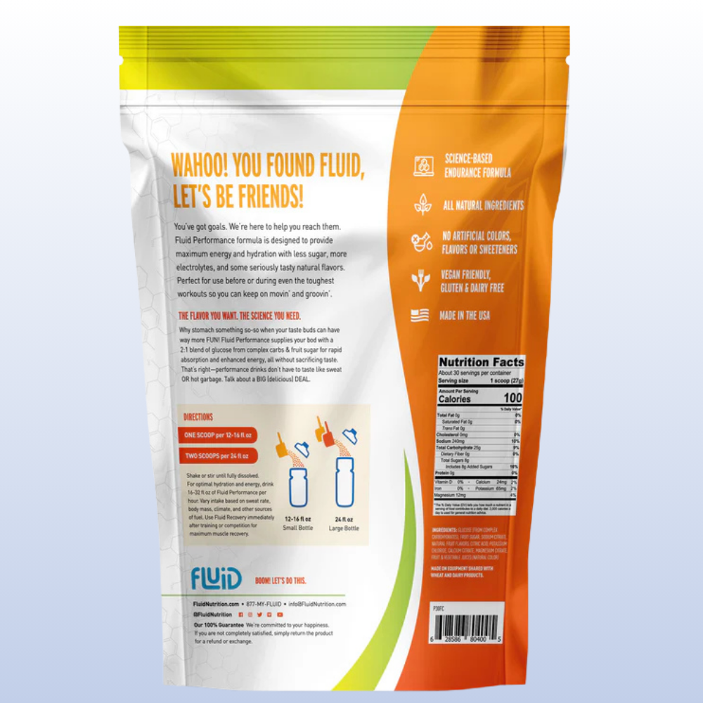 Fluid Performance Sport Drink – Fresh Citrus or Raspberry Lemonade