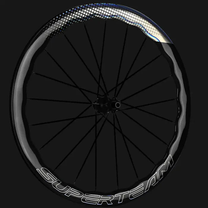 SuperTeam Classic PRO D28 50mm Carbon Disc Wheelset – Shine Decals - Element Tri & Bicycle Works