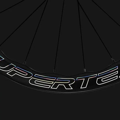 SuperTeam Classic PRO D28 50mm Carbon Disc Wheelset – Shine Decals - Element Tri & Bicycle Works