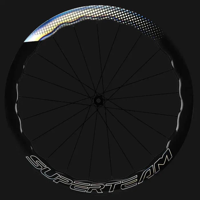 SuperTeam Classic PRO D28 50mm Carbon Disc Wheelset – Shine Decals - Element Tri & Bicycle Works