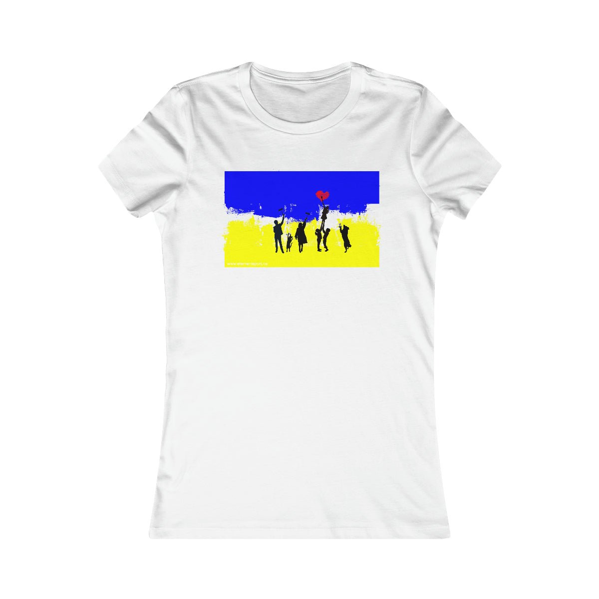 Support Ukraine Peace Design, Women's Fit Tee - Element Tri & Bicycle Works