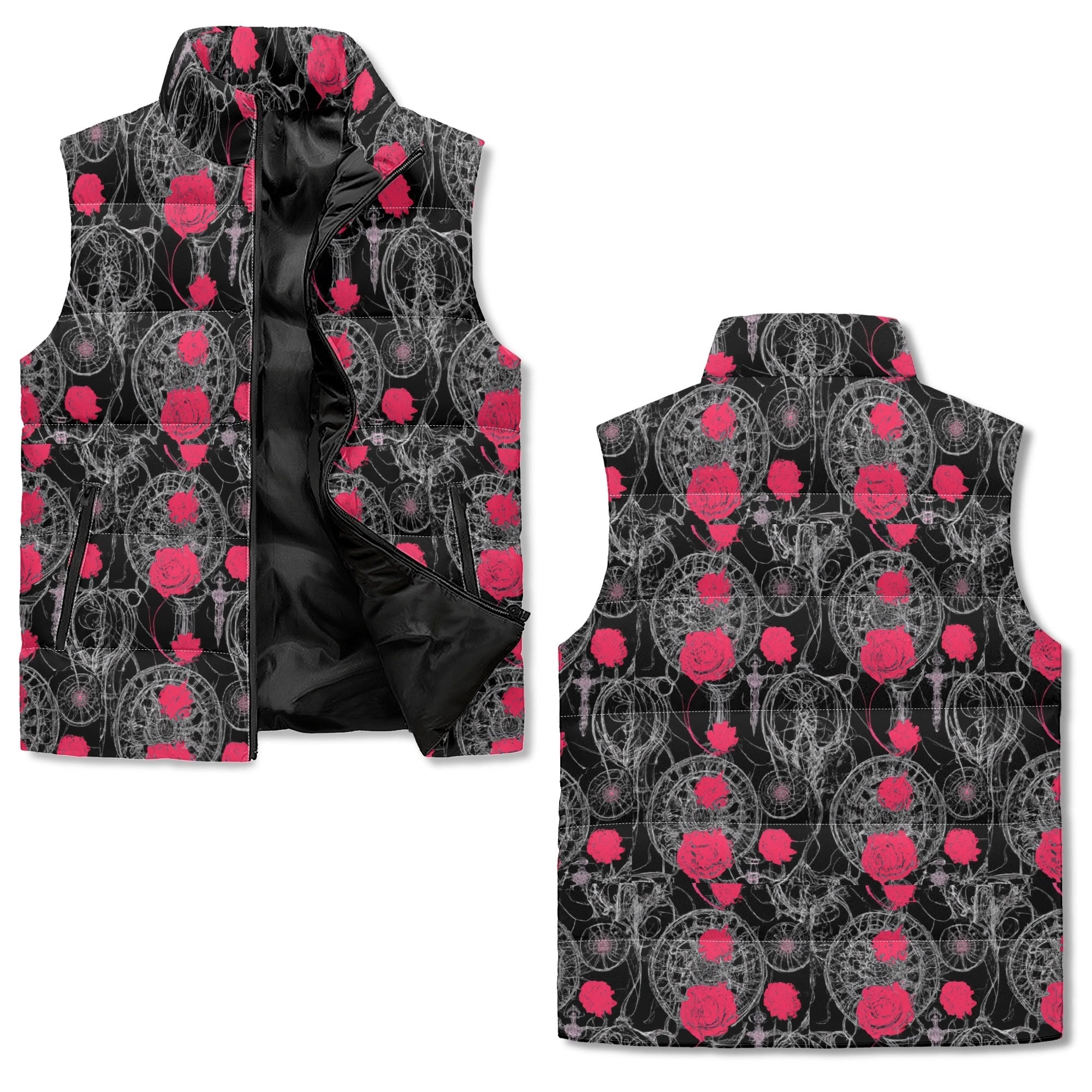 Wheels& Roses Puffer Vest For Cyclist - Element Tri & Bicycle Works