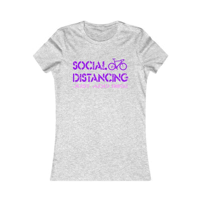 Women's Social Distance (Just Add Bike) Tee - Element Tri & Bicycle Works