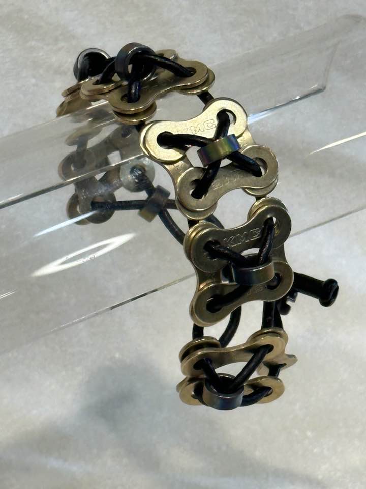 X's & O's Woven Leather & Chain Link - Unisex Bracelet - Element Tri & Bicycle Works
