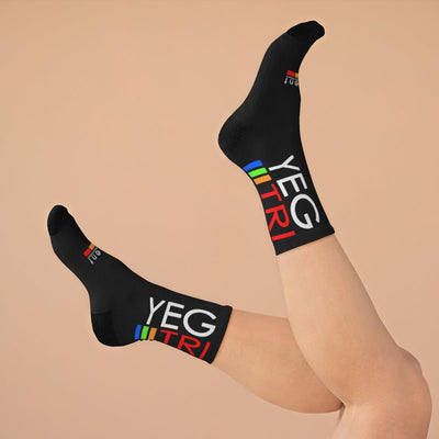 YEG Tri Logo Socks - Element Tri & Bicycle Works