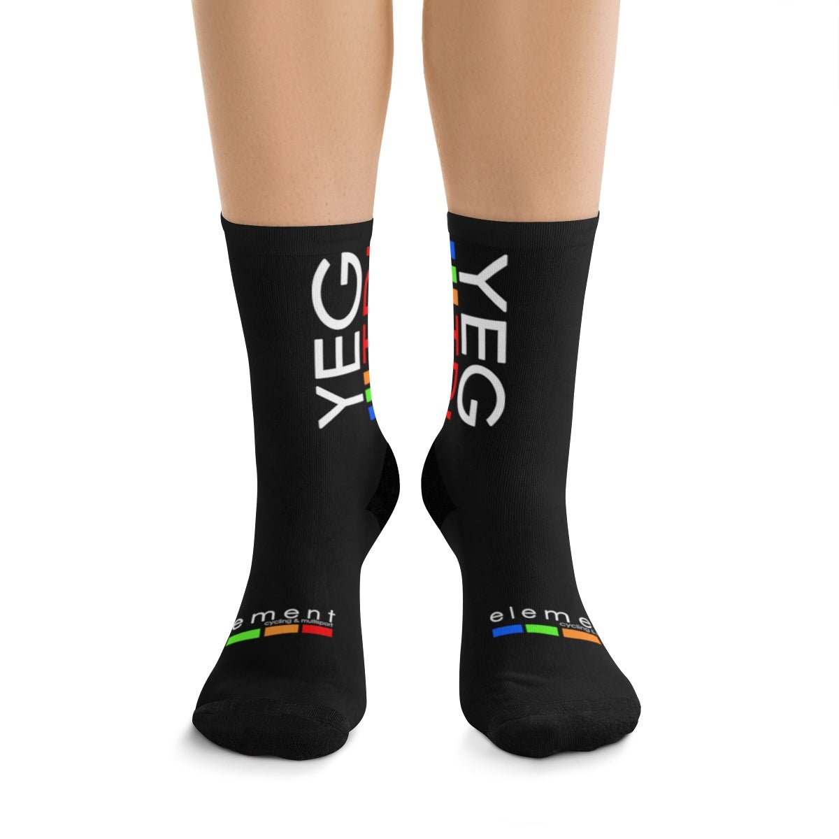 YEG Tri Logo Socks - Element Tri & Bicycle Works