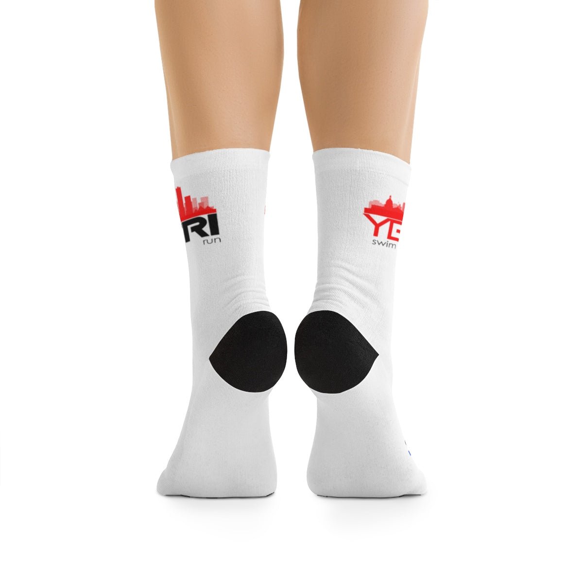 YEG Tri Sock (White) - Element Tri & Bicycle Works