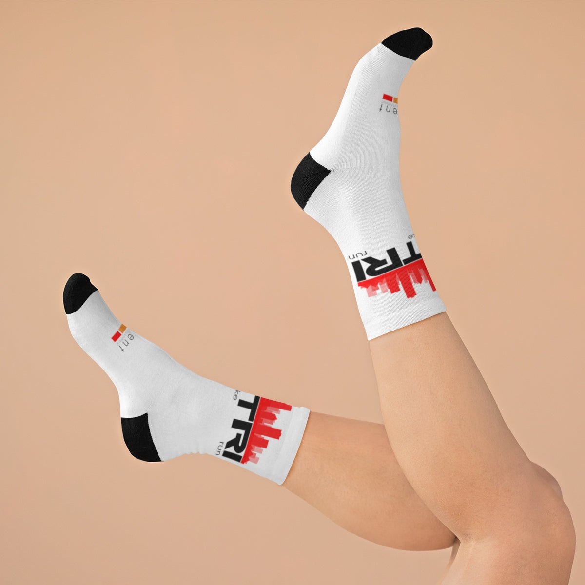 YEG Tri Sock (White) - Element Tri & Bicycle Works