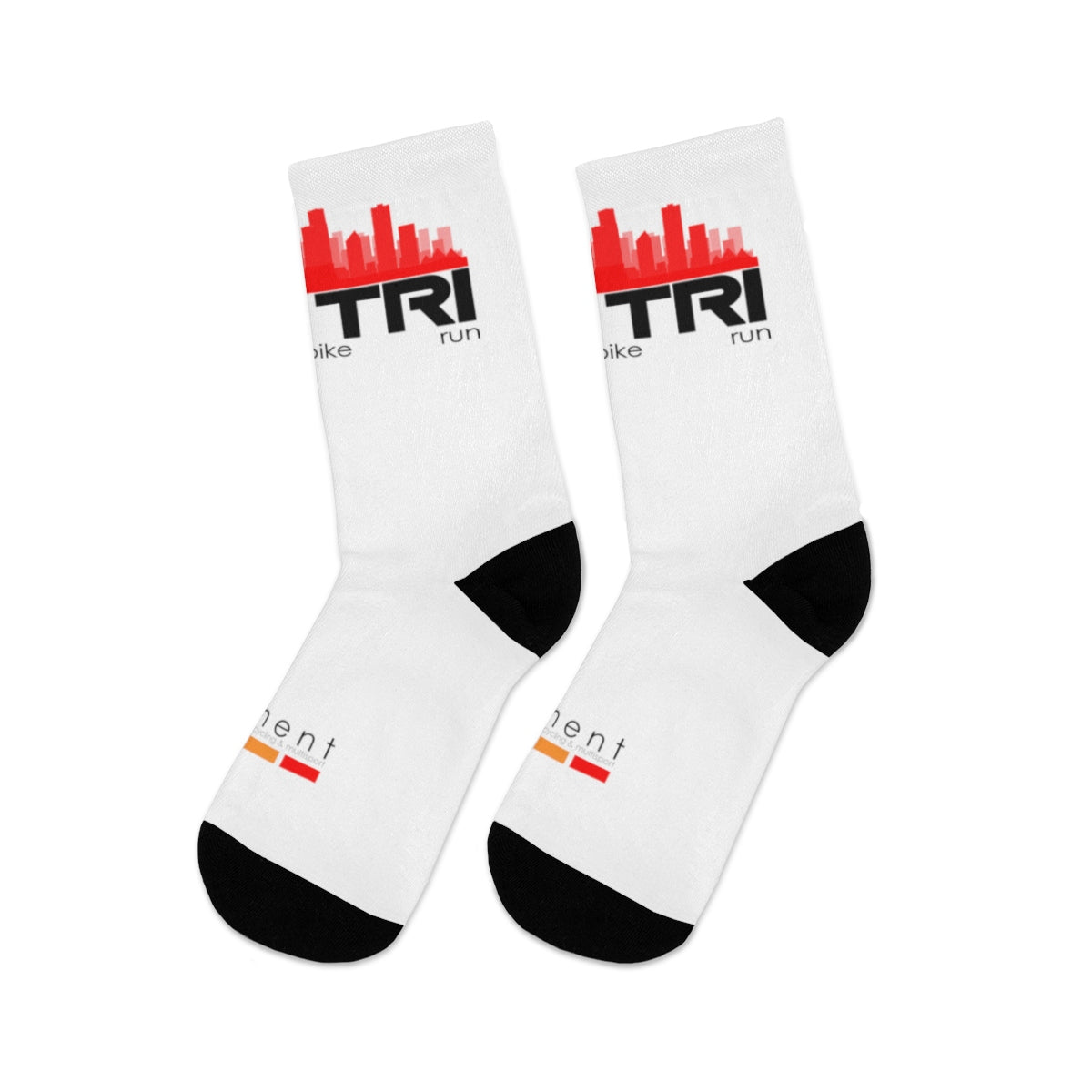 YEG Tri Sock (White) - Element Tri & Bicycle Works