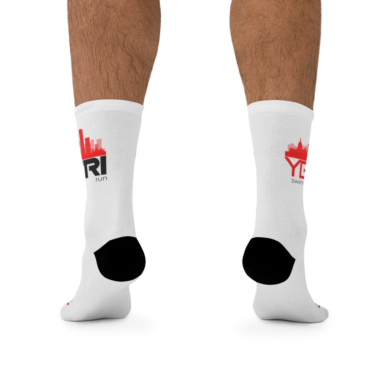 YEG Tri Sock (White) - Element Tri & Bicycle Works