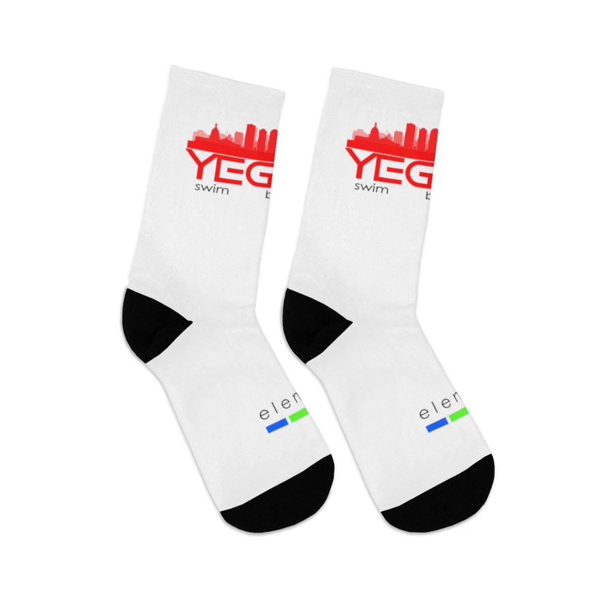 YEG Tri Sock (White) - Element Tri & Bicycle Works