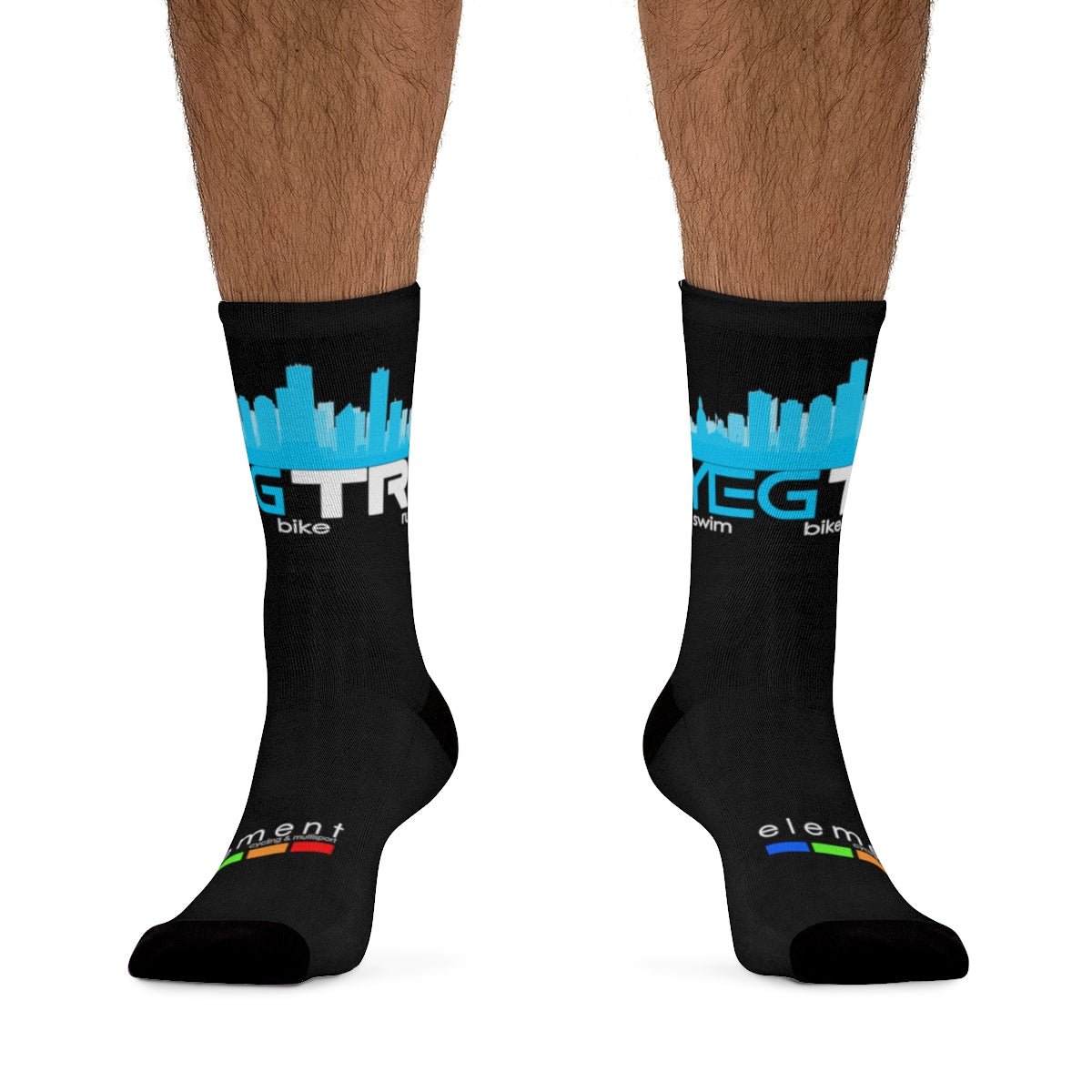 YEG Tri Socks (Black) - Element Tri & Bicycle Works