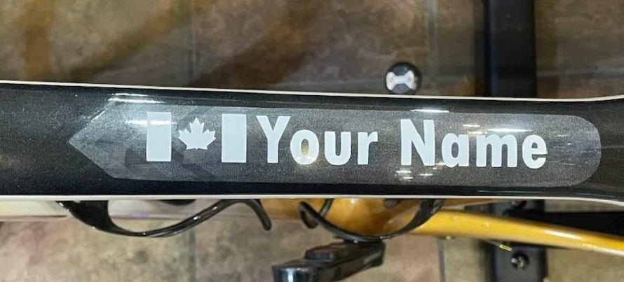 Your Name Sticker / Decal - Canada Flag Version - Element Tri & Bicycle Works