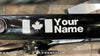 Your Name Sticker / Decal - Canada Flag Version - Element Tri & Bicycle Works