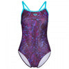 Arena Women's 1-Piece Swimsuit, Light Drop Back, Mountains Texture Print